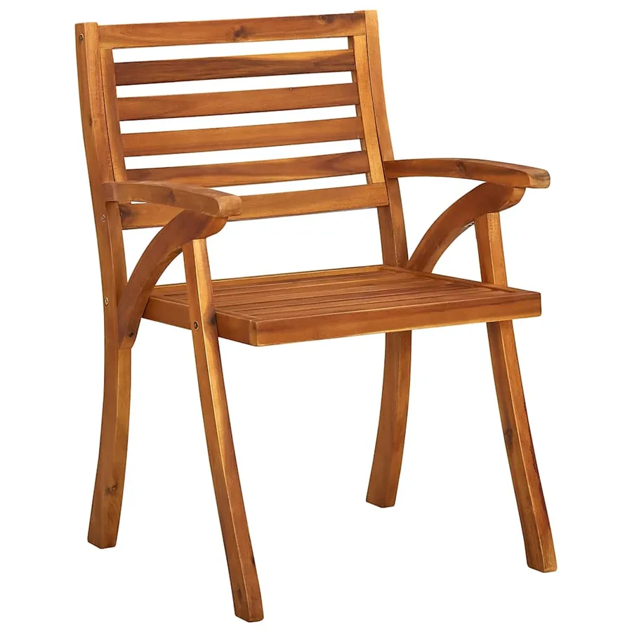 Chaises de jardin lot de 6 Bois d'acacia solide - 2
