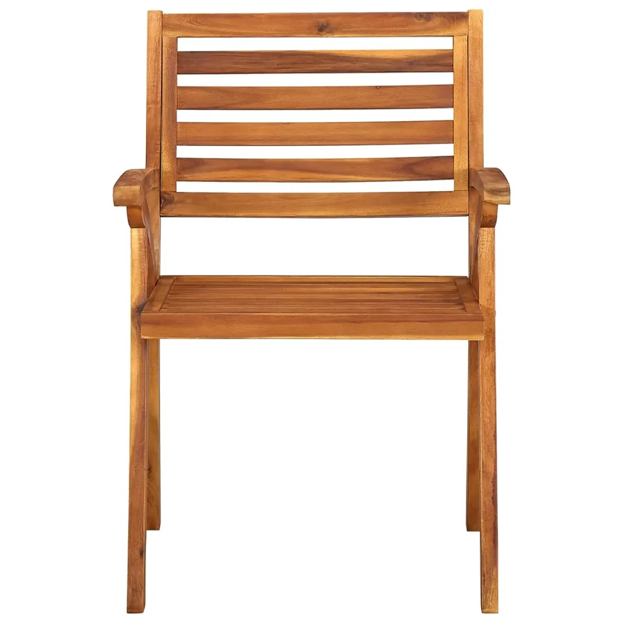 Chaises de jardin lot de 6 Bois d'acacia solide - 3