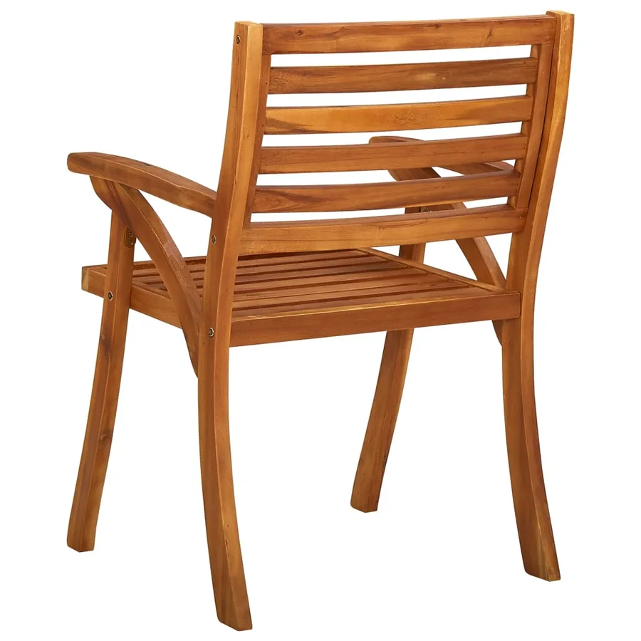 Chaises de jardin lot de 6 Bois d'acacia solide - 5