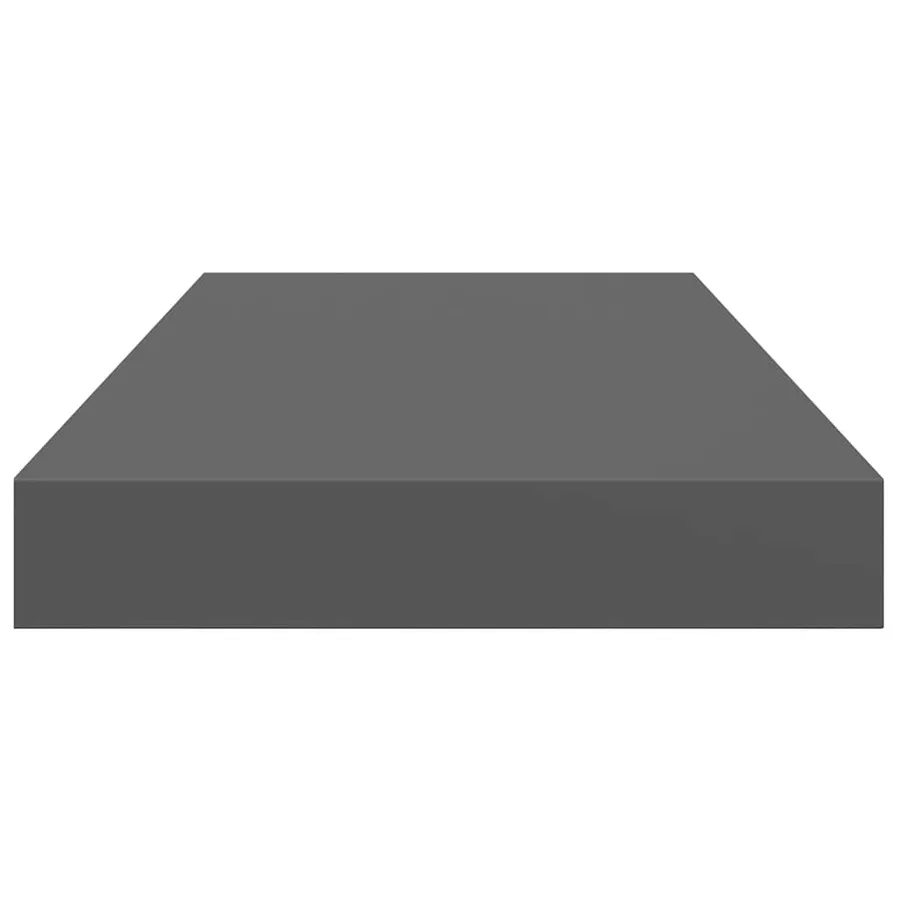 Étagère murale flottante Gris brillant 50x23,5x3,8 cm MDF - 7