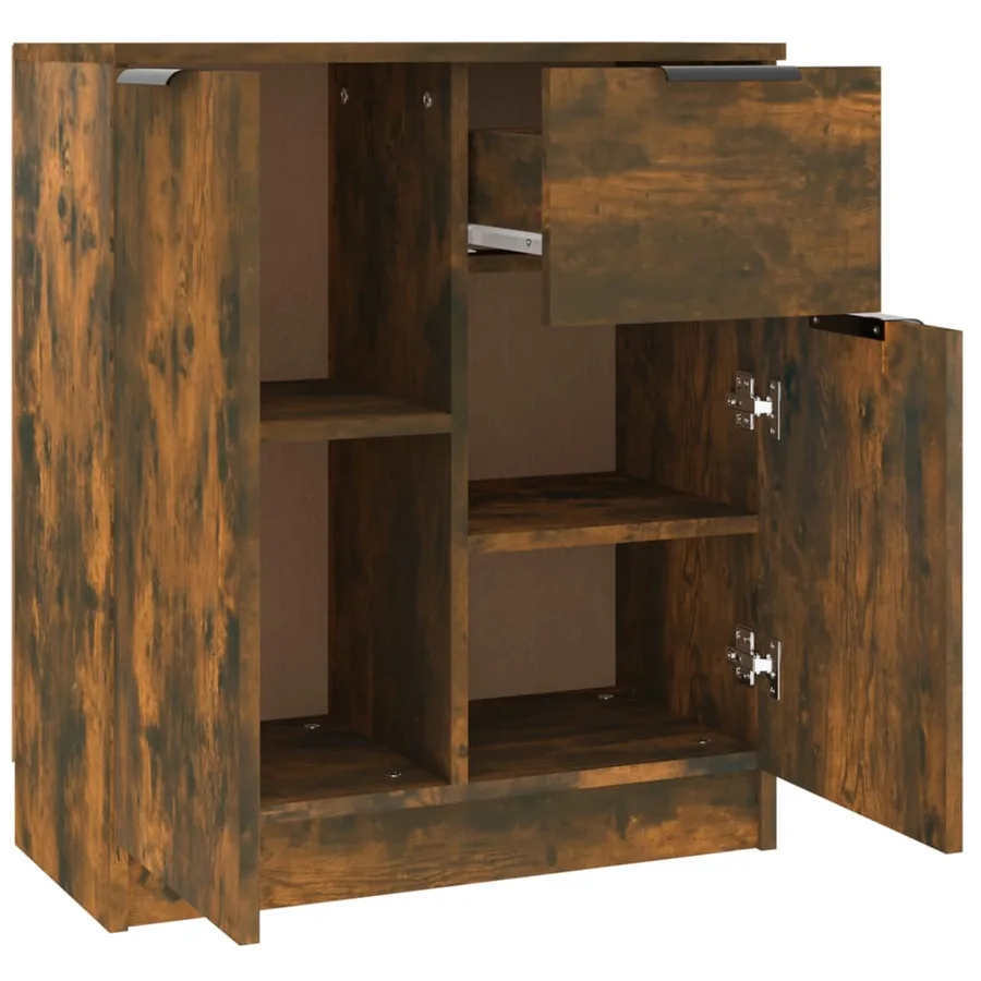 Buffets 2 pcs Chêne fumé 60x30x70 cm Bois d'ingénierie - 8