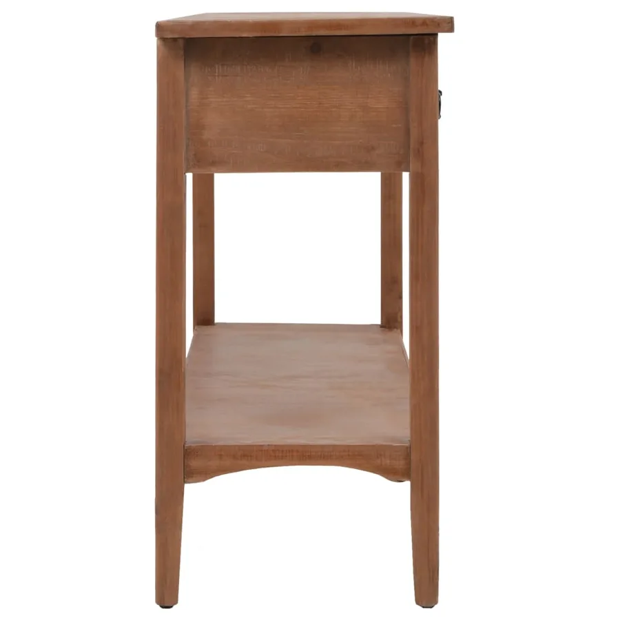 Table console bois de sapin massif 126 x 40 x 77,5 cm Marron - 3