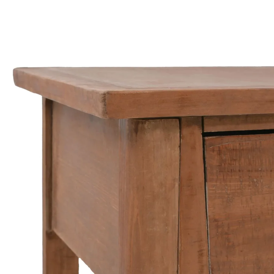 Table console bois de sapin massif 126 x 40 x 77,5 cm Marron - 6