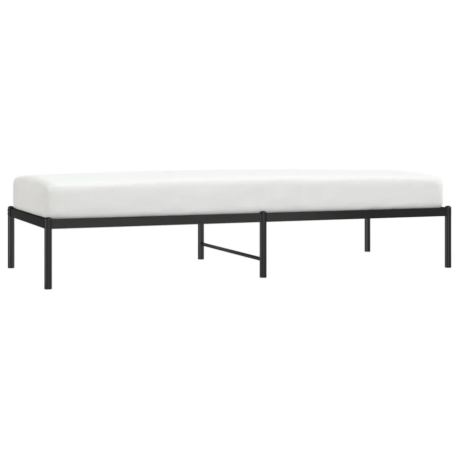 Cadre de lit métal noir 80x200 cm - 4