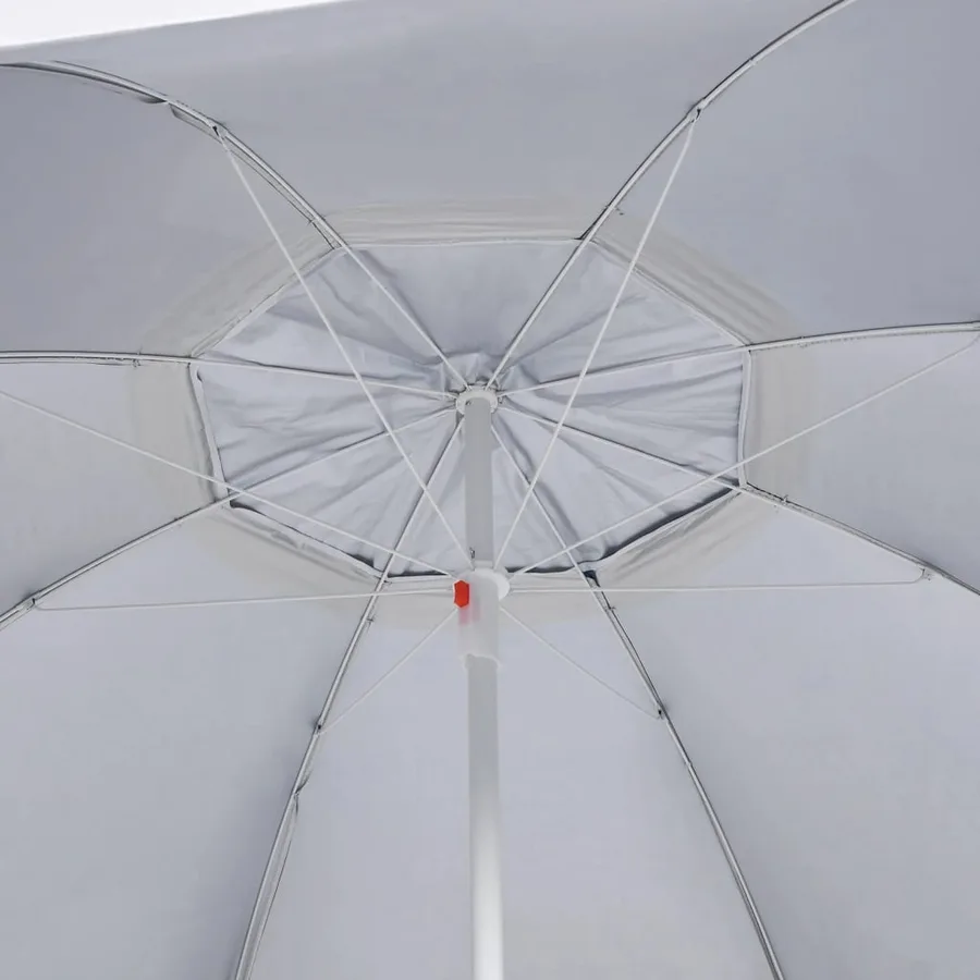 Parasol de plage avec parois latérales anthracite 215 cm - 6