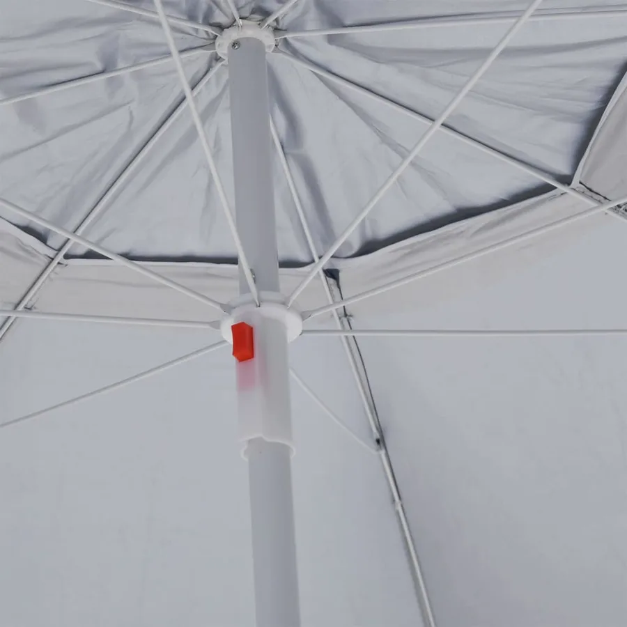 Parasol de plage avec parois latérales anthracite 215 cm - 7