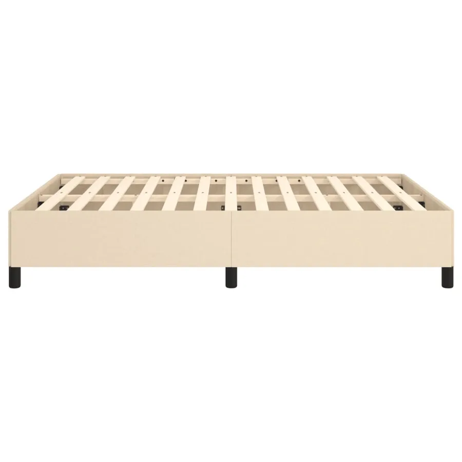 Cadre de lit sans matelas crème 140x200 cm tissu - 6