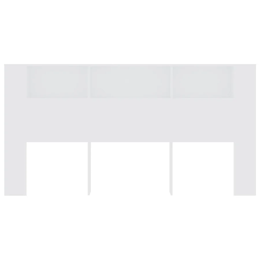 Armoire de tête de lit Blanc 200x18,5x104,5 cm - 3