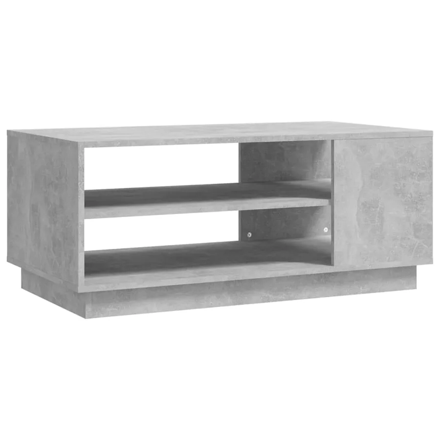 Table basse gris béton 102x55x43 cm bois d'ingénierie - 2