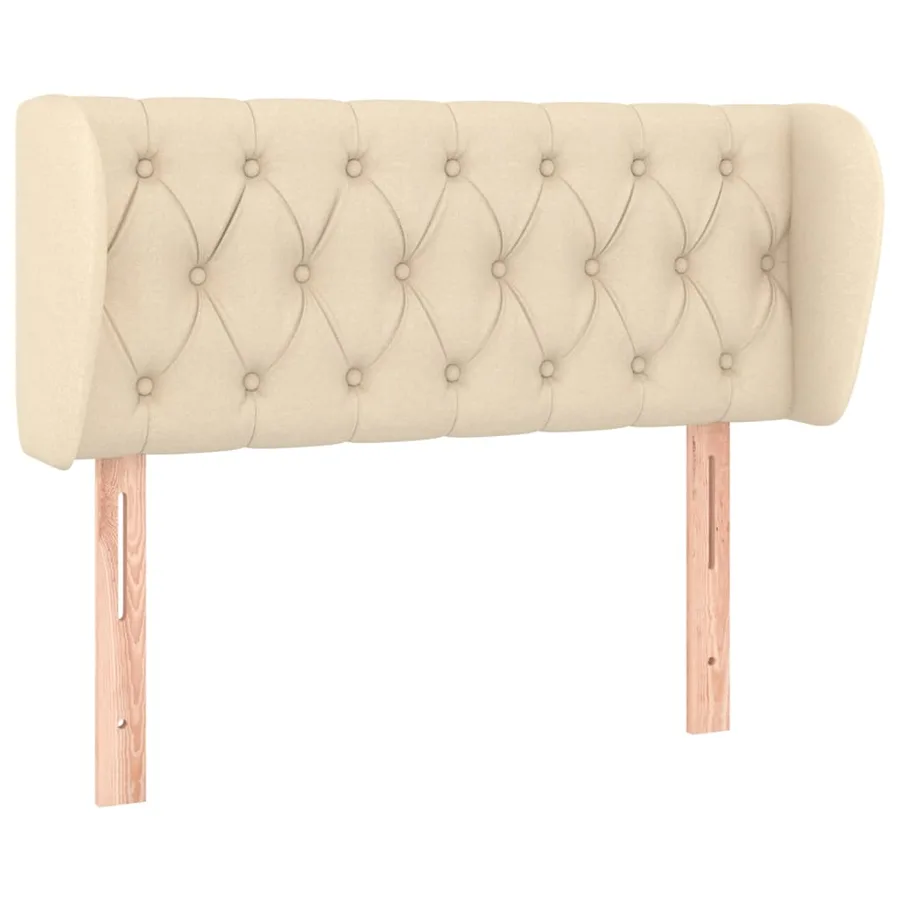 Tête de lit avec oreilles Crème 103x23x78/88 cm Tissu - 2