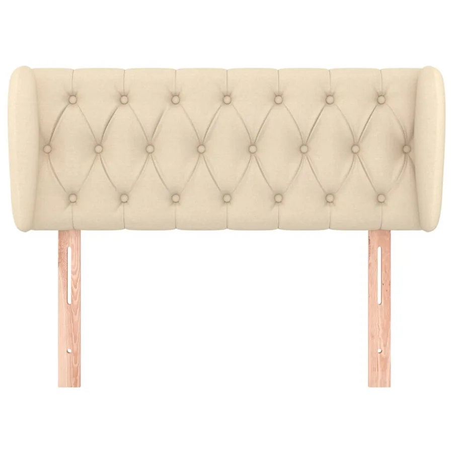 Tête de lit avec oreilles Crème 103x23x78/88 cm Tissu - 3
