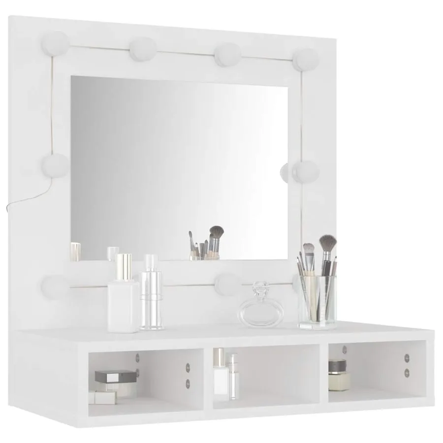 Armoire à miroir avec LED blanc 60x31,5x62 cm - 12