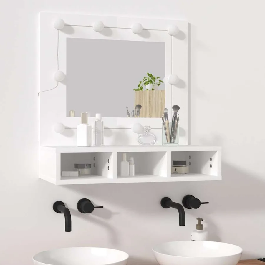 Armoire à miroir avec LED blanc 60x31,5x62 cm - 14