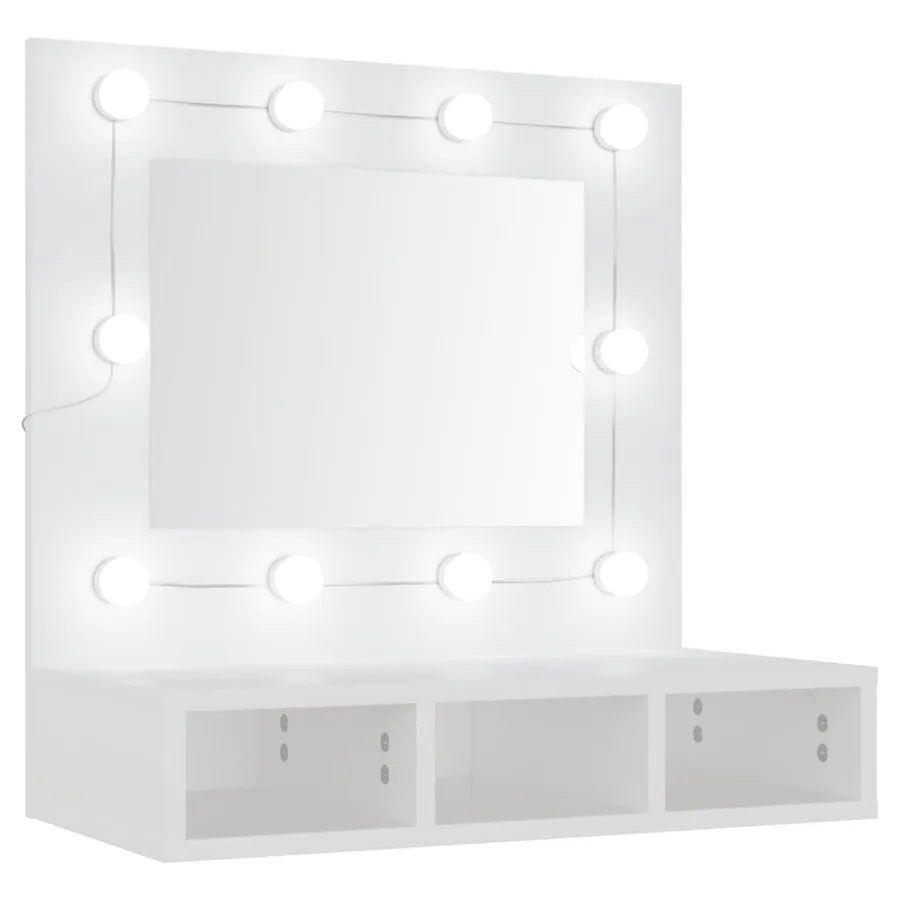 Armoire à miroir avec LED blanc 60x31,5x62 cm - 2