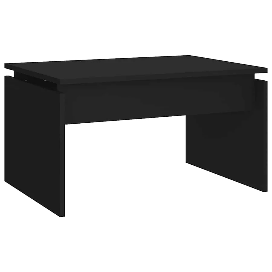 Table basse noir 68x50x38 cm bois d'ingénierie - 2