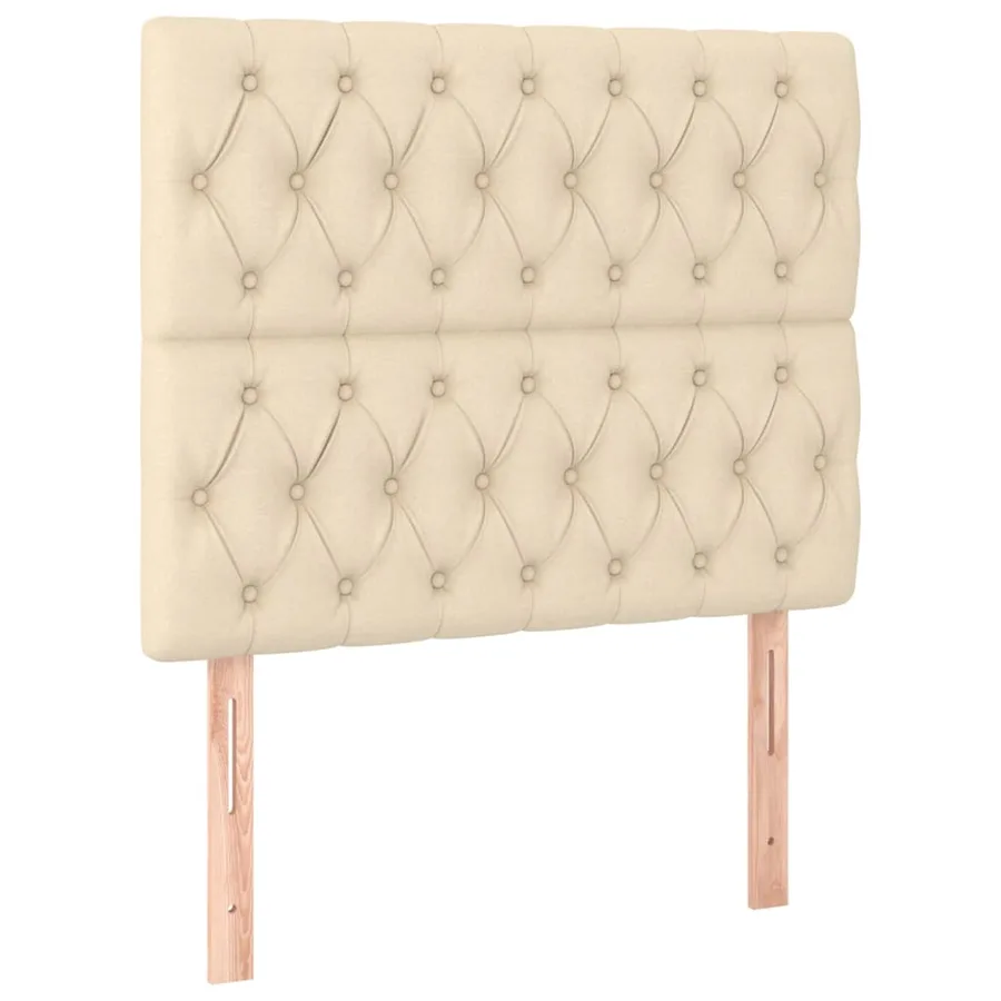 Sommier à lattes de lit avec matelas et LED Crème 100x200 cm - 7