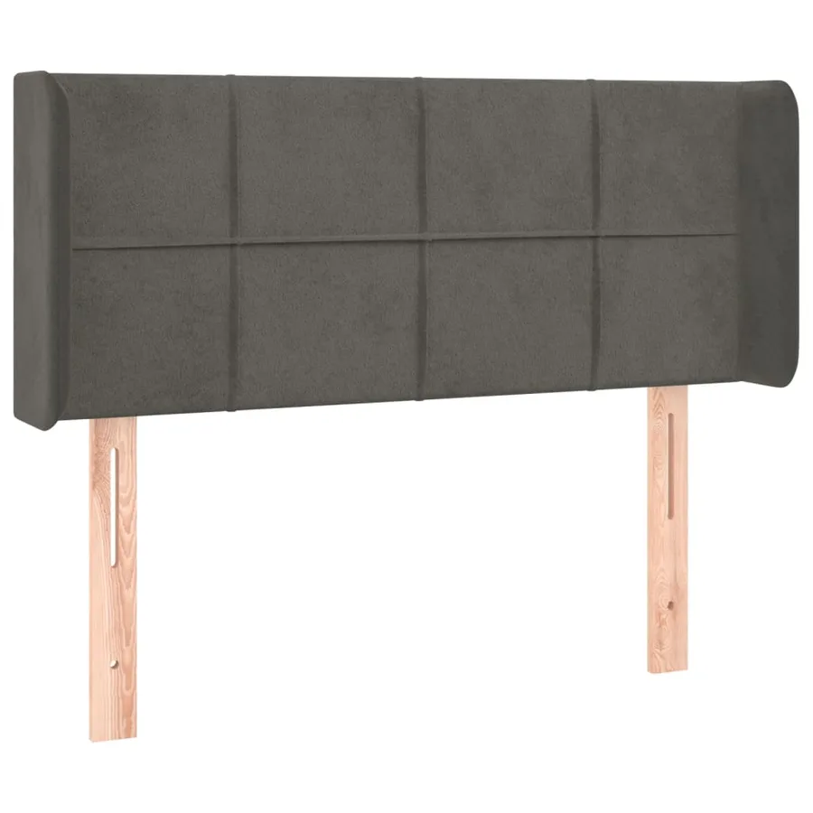 Tête de lit à LED Gris foncé 83x16x78/88 cm Velours - 3