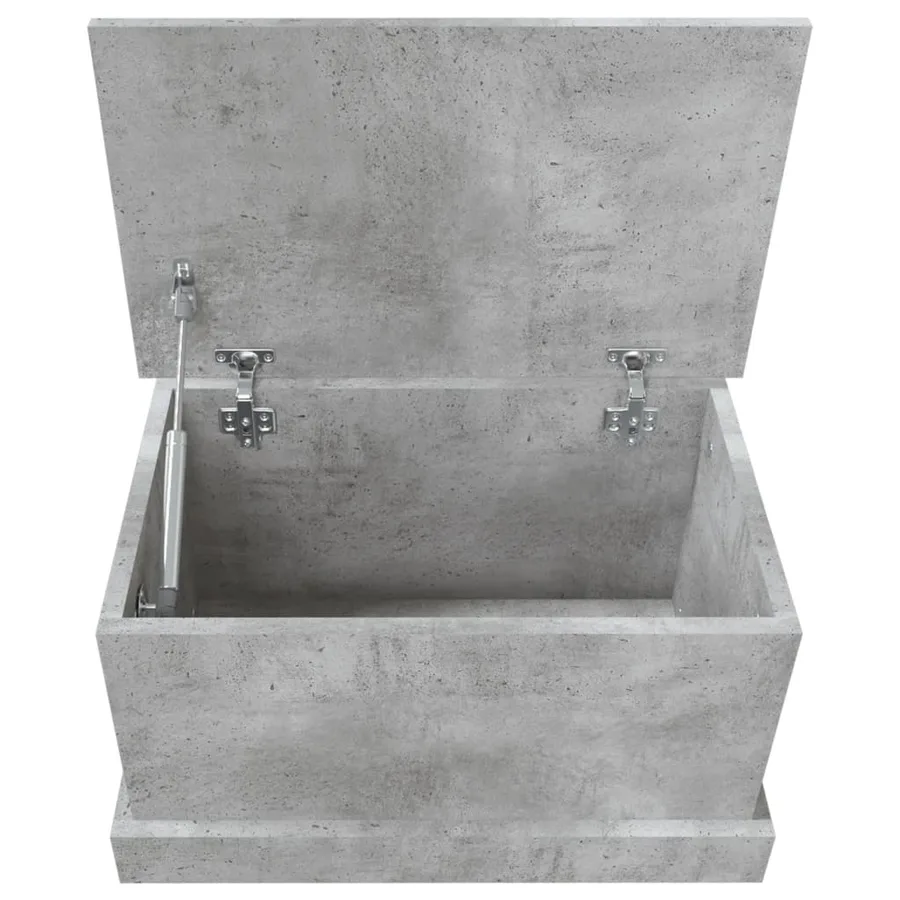 Boîte de rangement gris béton 50x30x28 cm bois d'ingénierie - 7