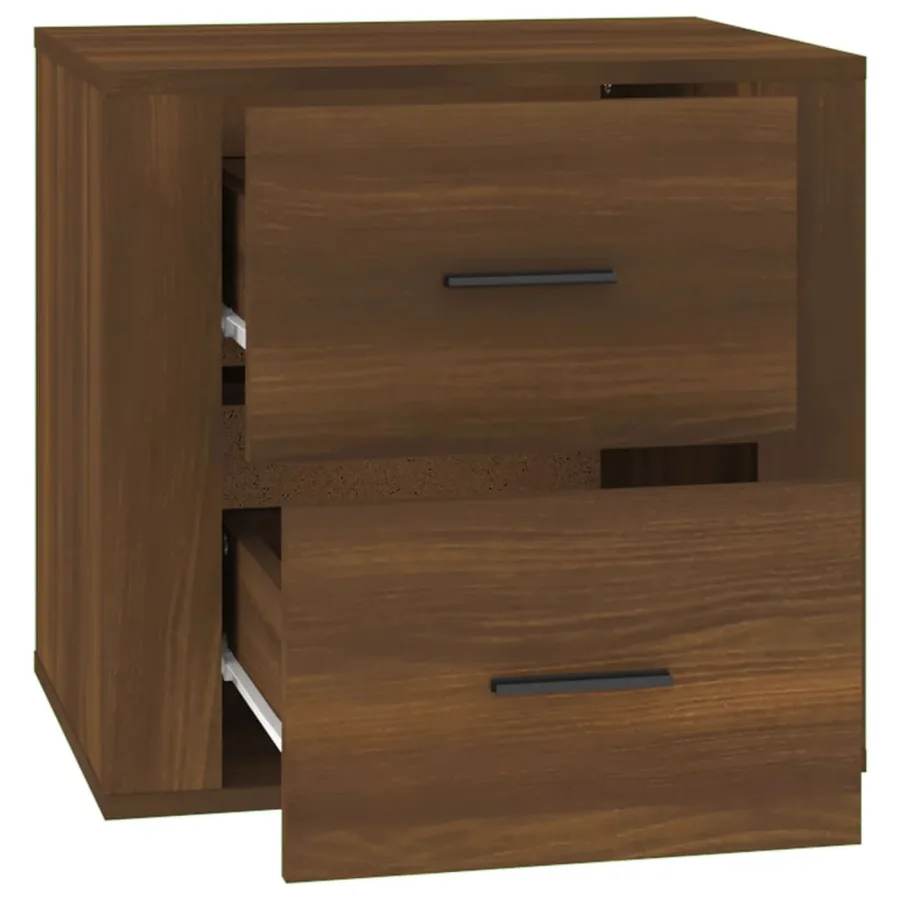 Table de chevet Chêne marron 50x39x47 cm - 8