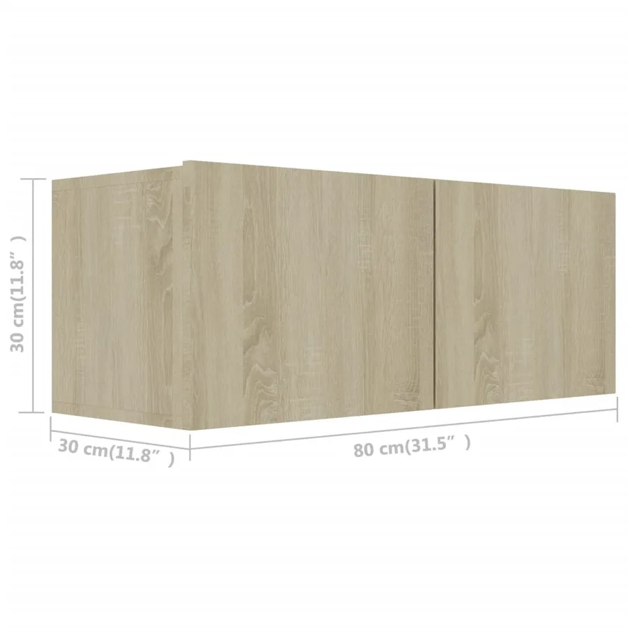 Ensemble de meuble TV 2 pcs Chêne sonoma Bois d'ingénierie - 6
