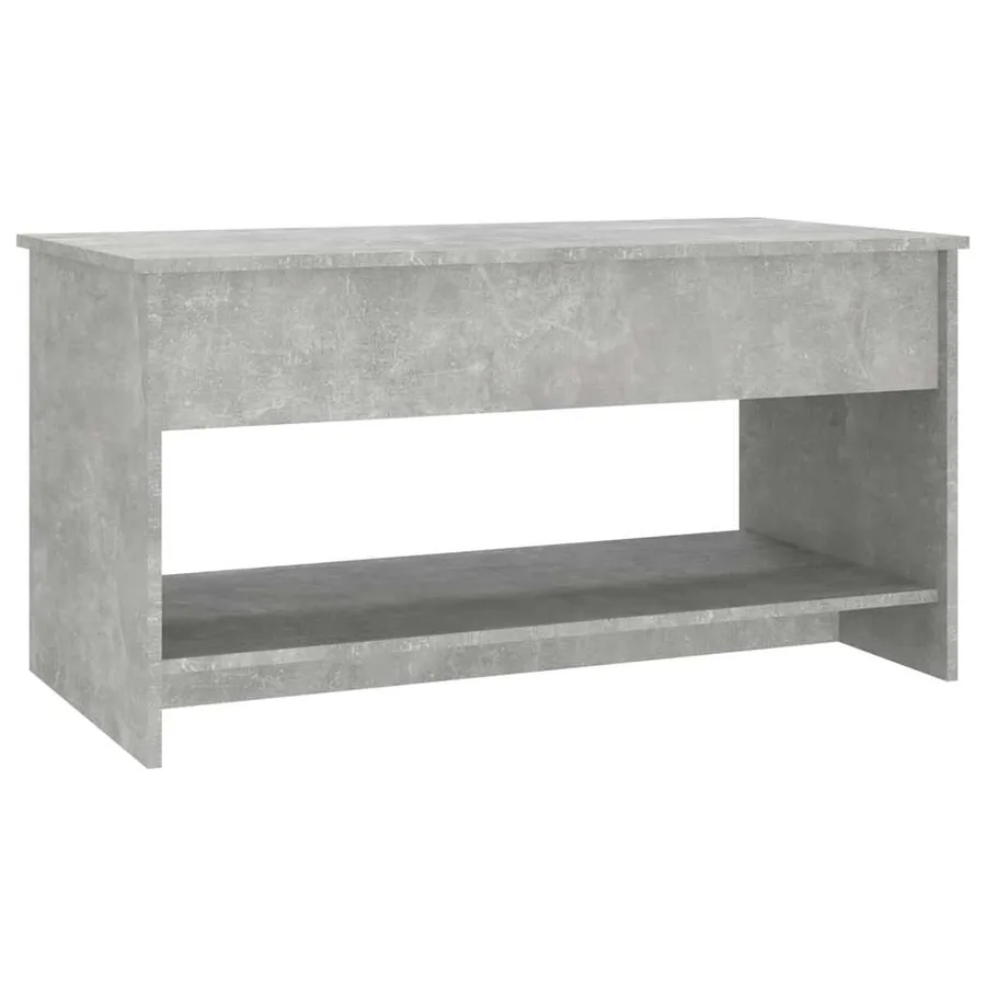 Table basse gris béton 102x50x52,5 cm bois d'ingénierie - 5