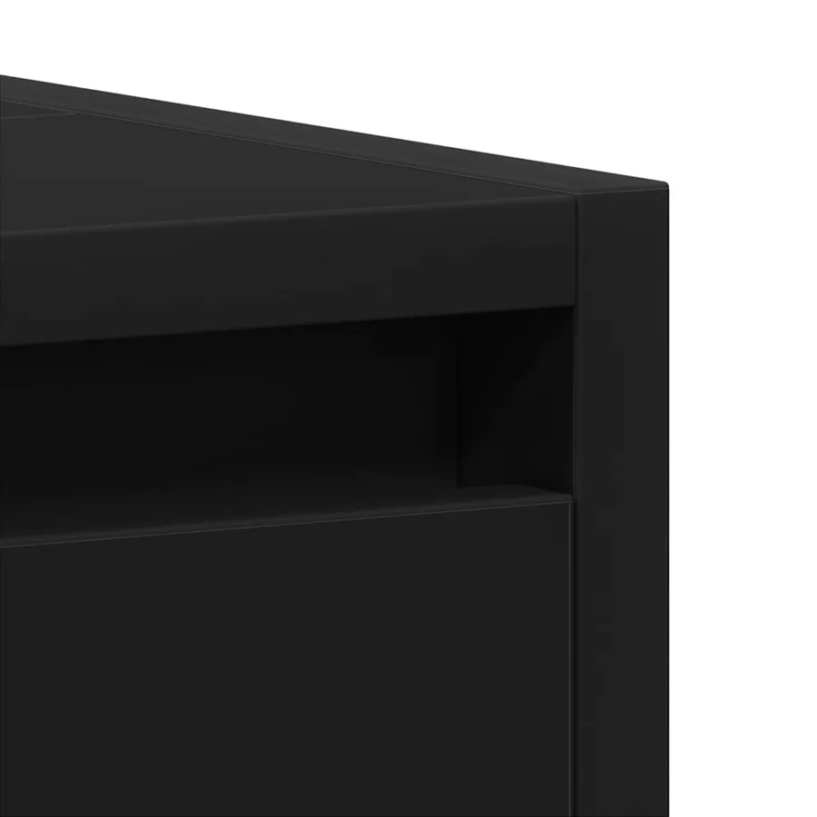 Armoire de salle de bain noir 60x33x61 cm Bois d'ingénierie - 10