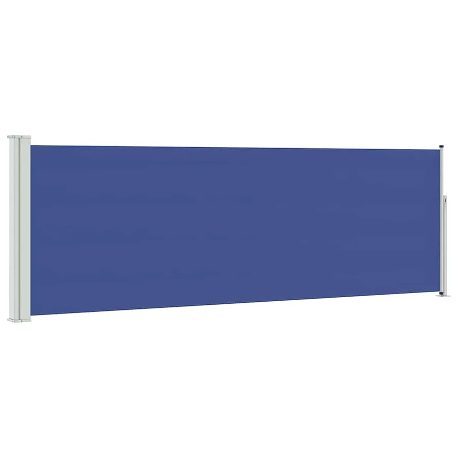 Auvent latéral rétractable de patio 100x300 cm Bleu - 2