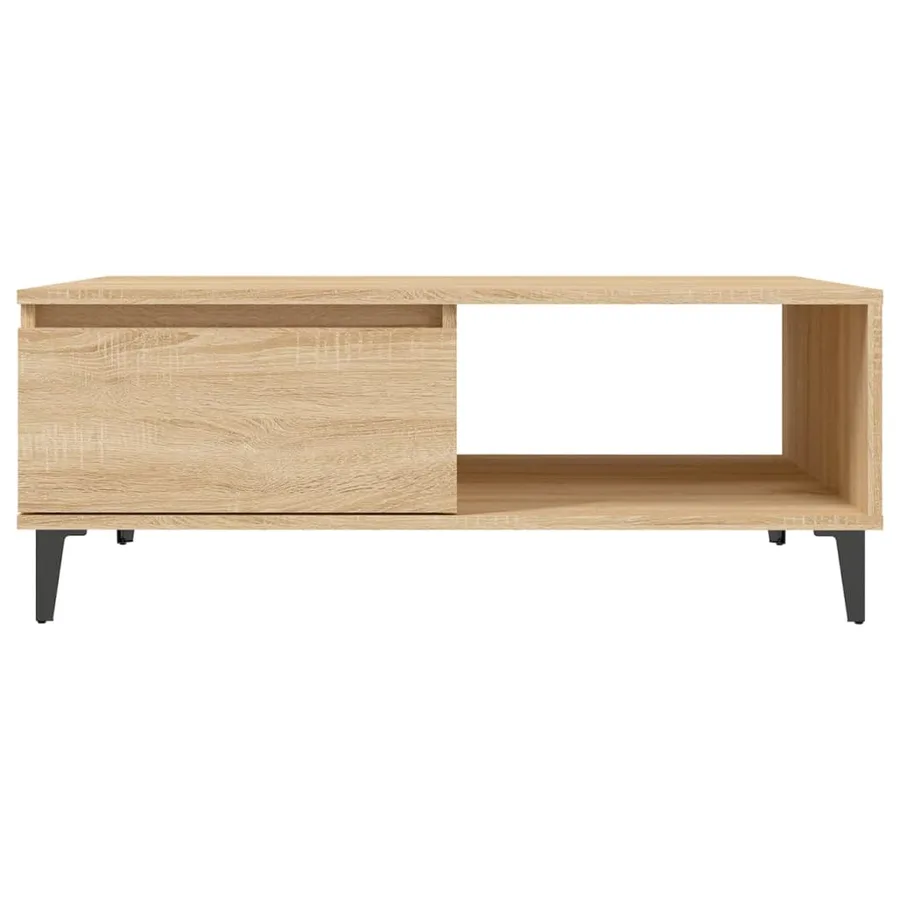 Table basse chêne sonoma 90x60x35 cm bois d'ingénierie - 5