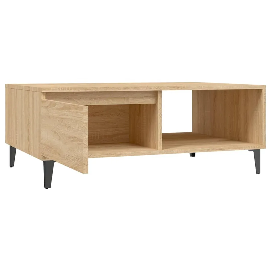 Table basse chêne sonoma 90x60x35 cm bois d'ingénierie - 6