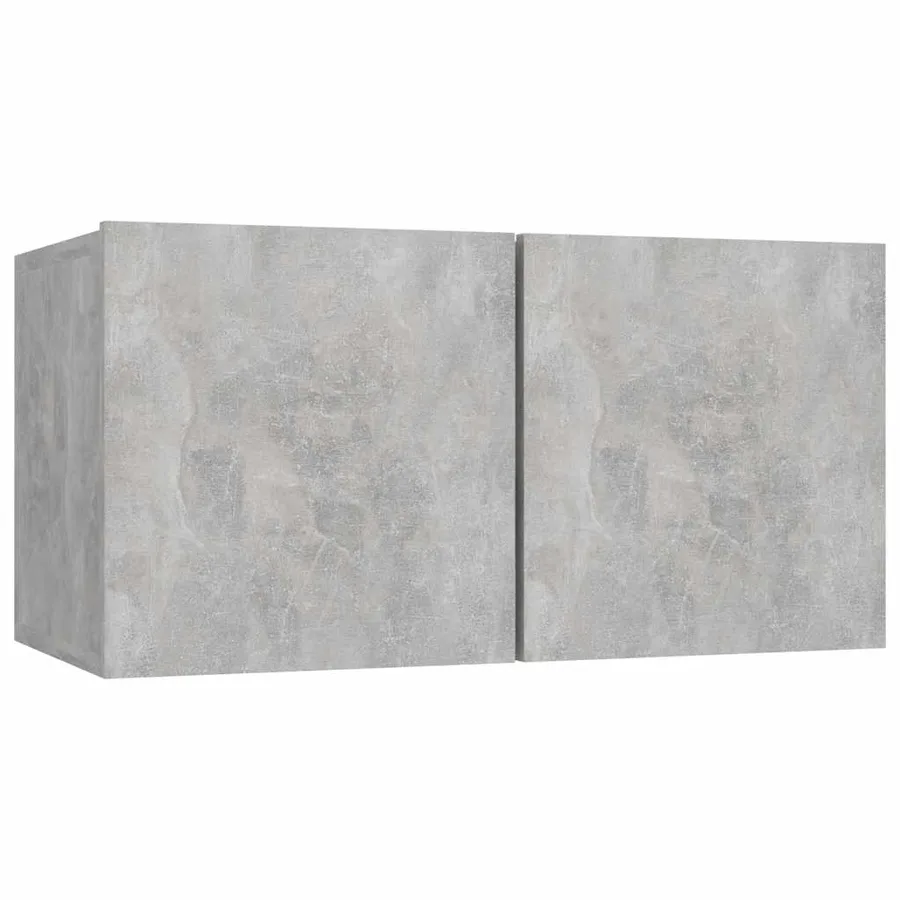 Ensemble de meubles TV 4 pcs Gris béton Bois d'ingénierie - 6