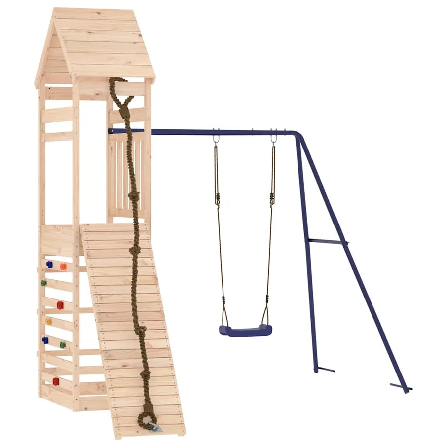 Aire de jeux d'extérieur bois de pin massif - 3