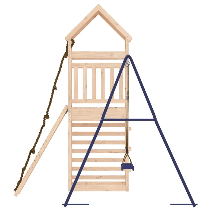 Aire de jeux d'extérieur bois de pin massif - 6
