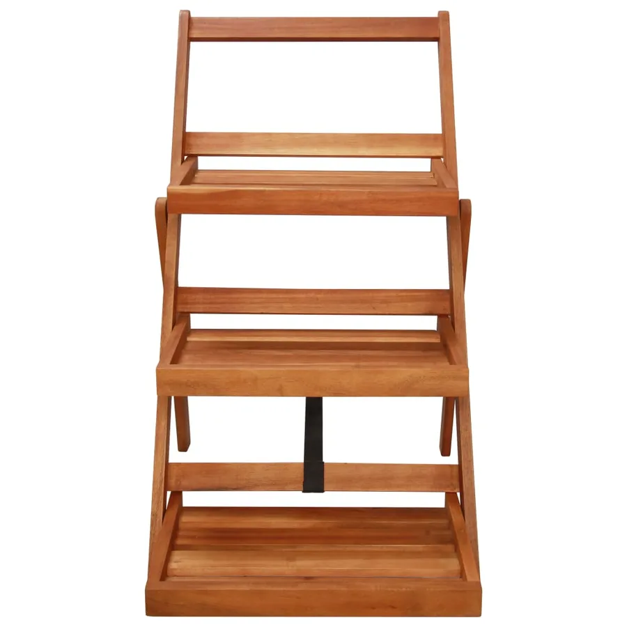 Support de jardinière à 3 niveaux 50x63x80 cm Acacia solide - 2