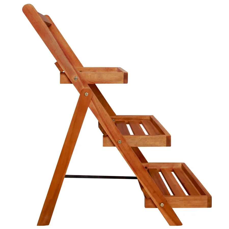 Support de jardinière à 3 niveaux 50x63x80 cm Acacia solide - 3