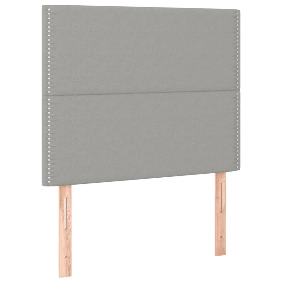 Sommier à lattes de lit avec matelas Gris clair 100x200cm Tissu - 6