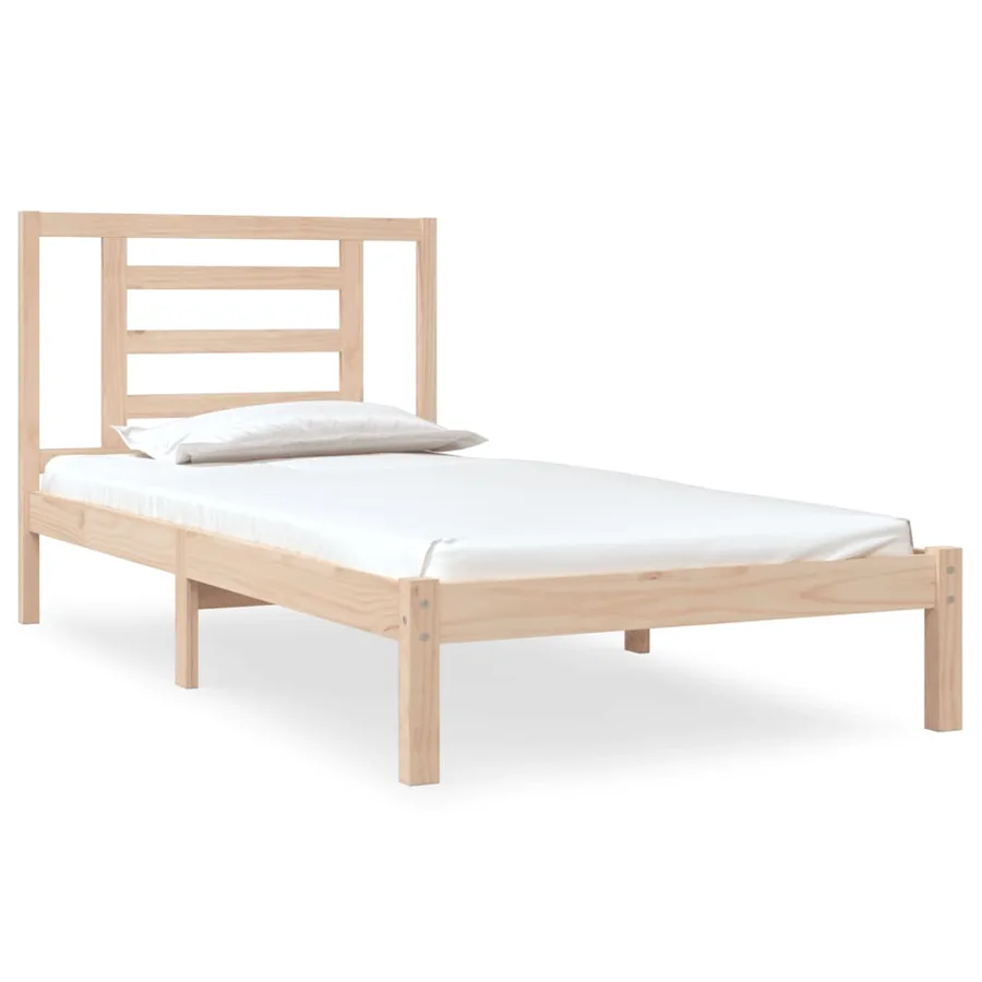 Cadre de lit sans matelas 90x190 cm bois de pin massif - 2