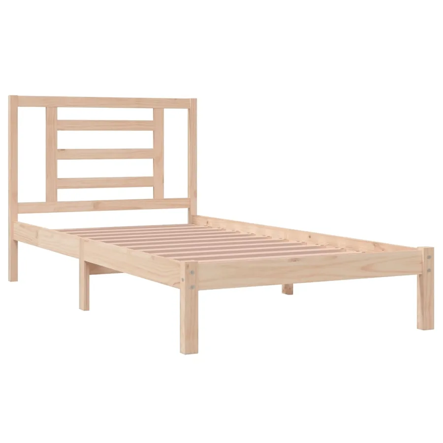Cadre de lit sans matelas 90x190 cm bois de pin massif - 4