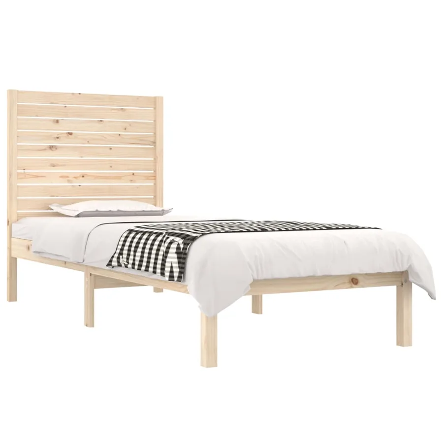 Cadre de lit sans matelas 90x190 cm bois massif - 3