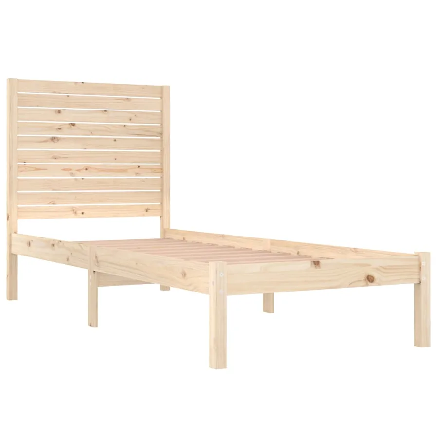 Cadre de lit sans matelas 90x190 cm bois massif - 4