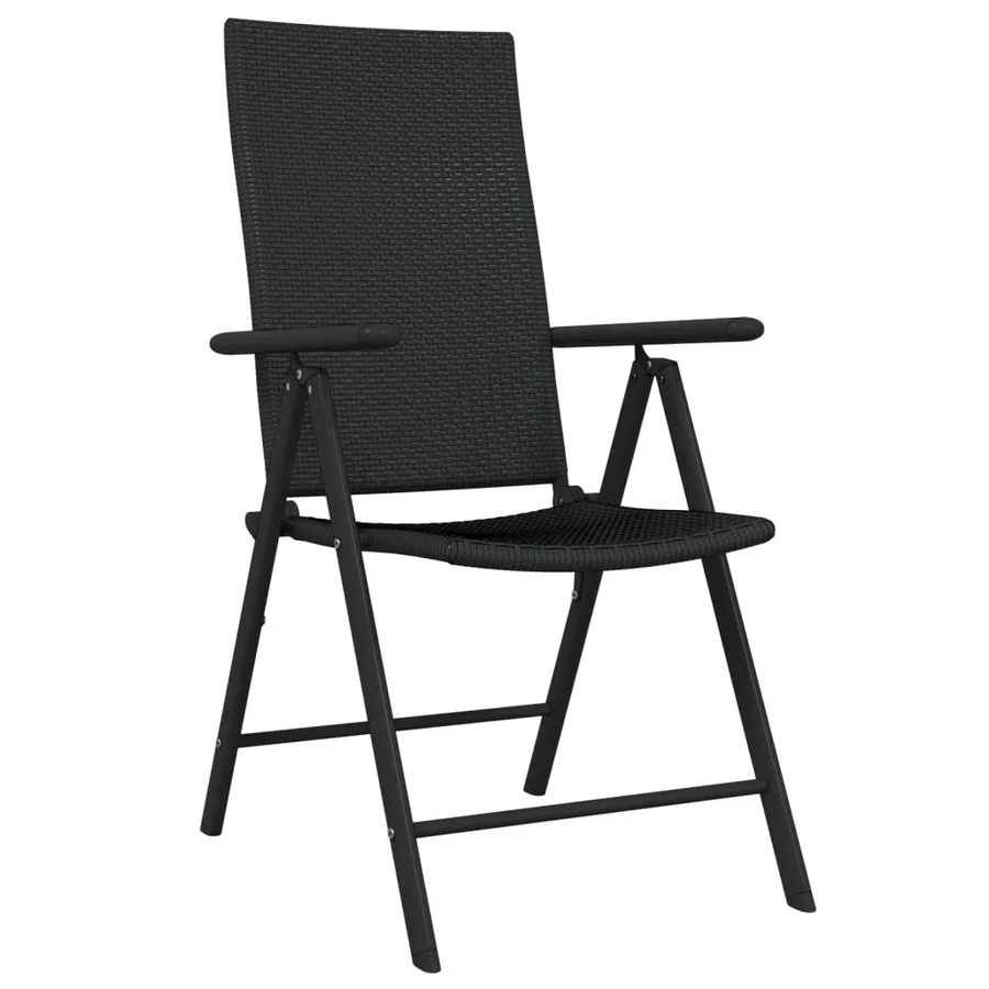 Ensemble à manger de jardin 5 pcs Noir - 3