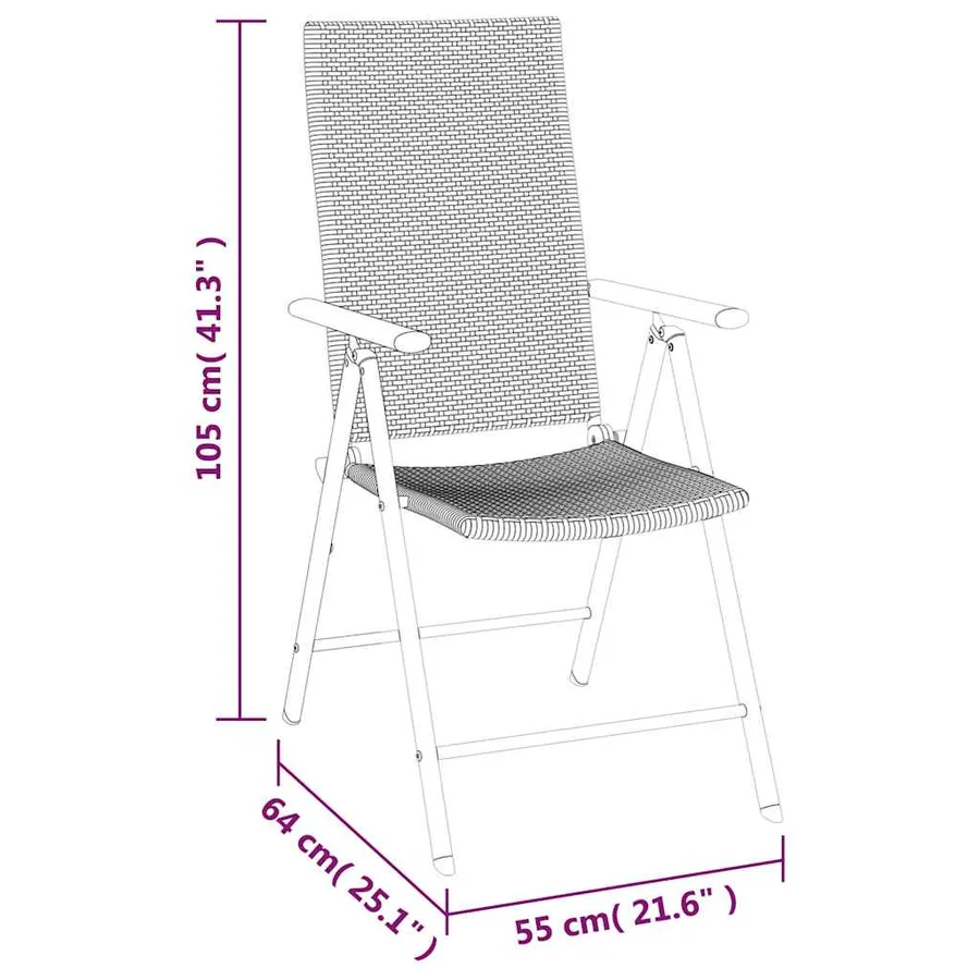 Ensemble à manger de jardin 7 pcs Noir Résine tressée - 10