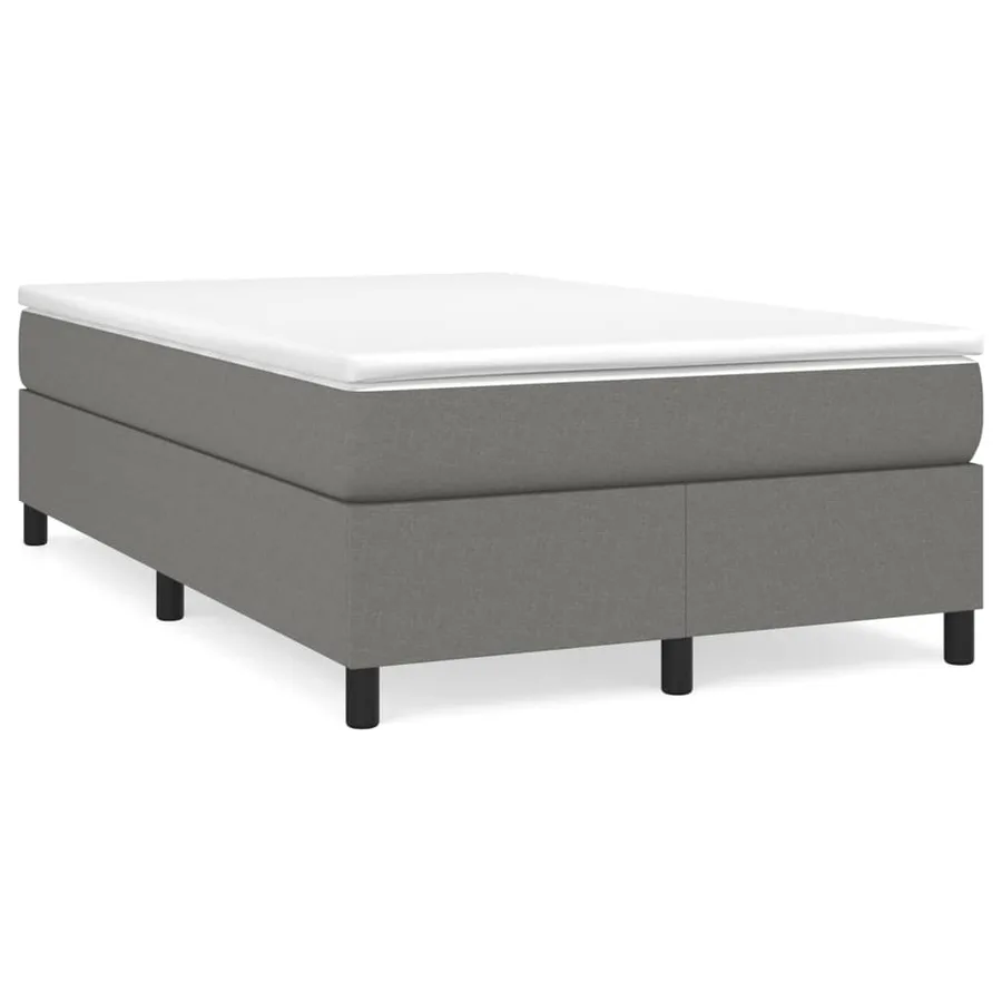 Sommier à lattes de lit avec matelas Gris foncé 120x200cm Tissu - 2