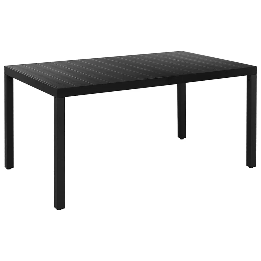 Ensemble à manger de jardin 7 pcs noir - 9