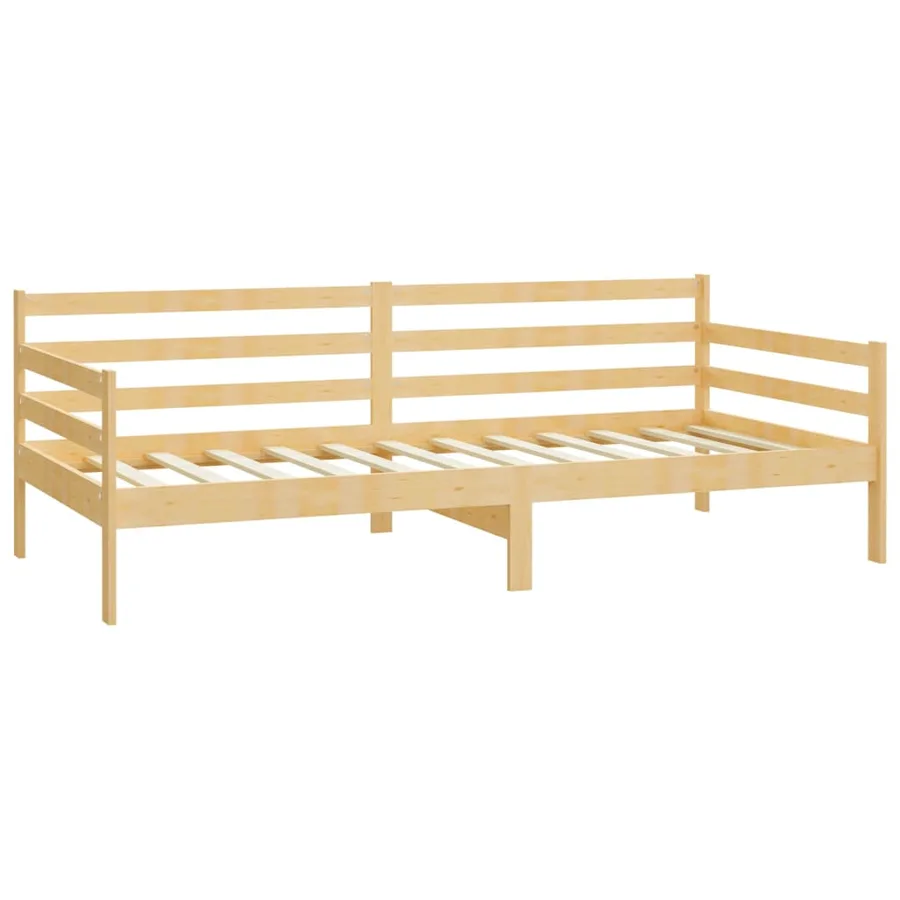 Lit de repos avec matelas 90x200 cm Bois de pin massif - 5