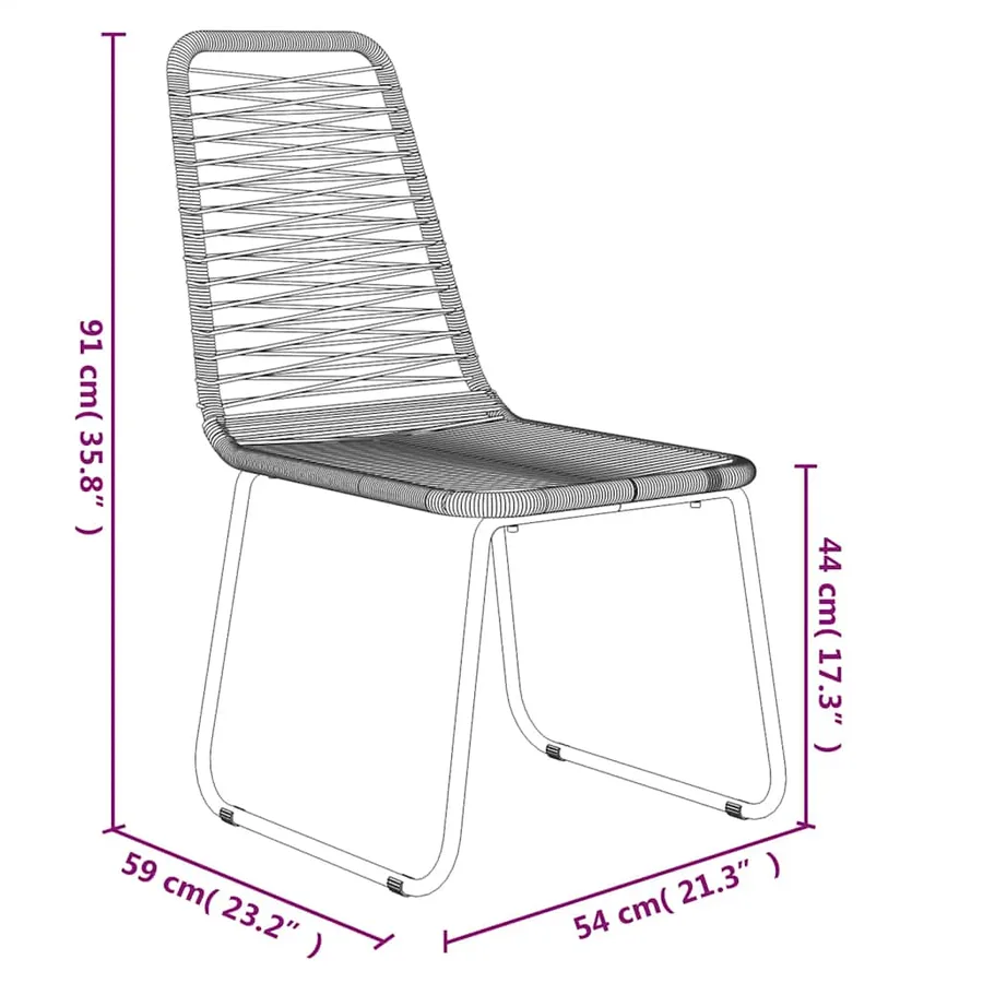 Ensemble à manger de jardin 5 pcs Noir - 10