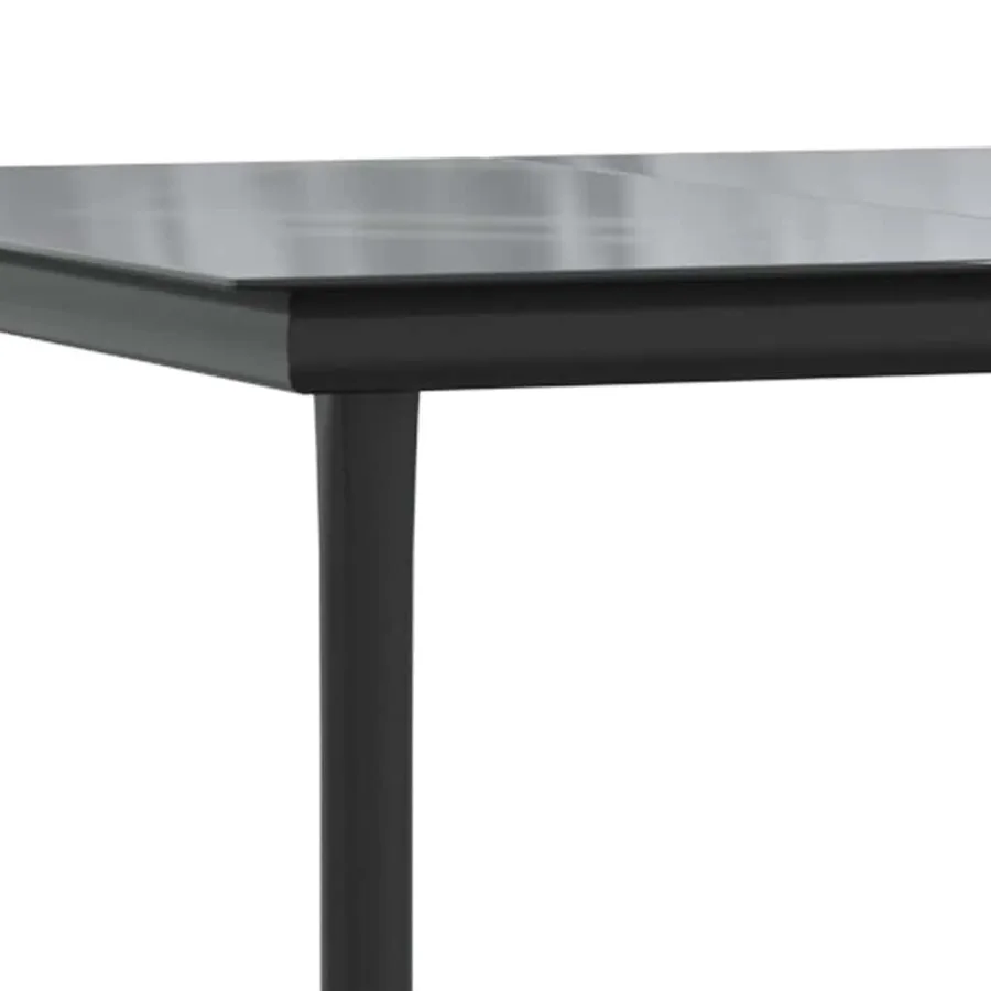 Ensemble à manger de jardin 5 pcs Noir - 9