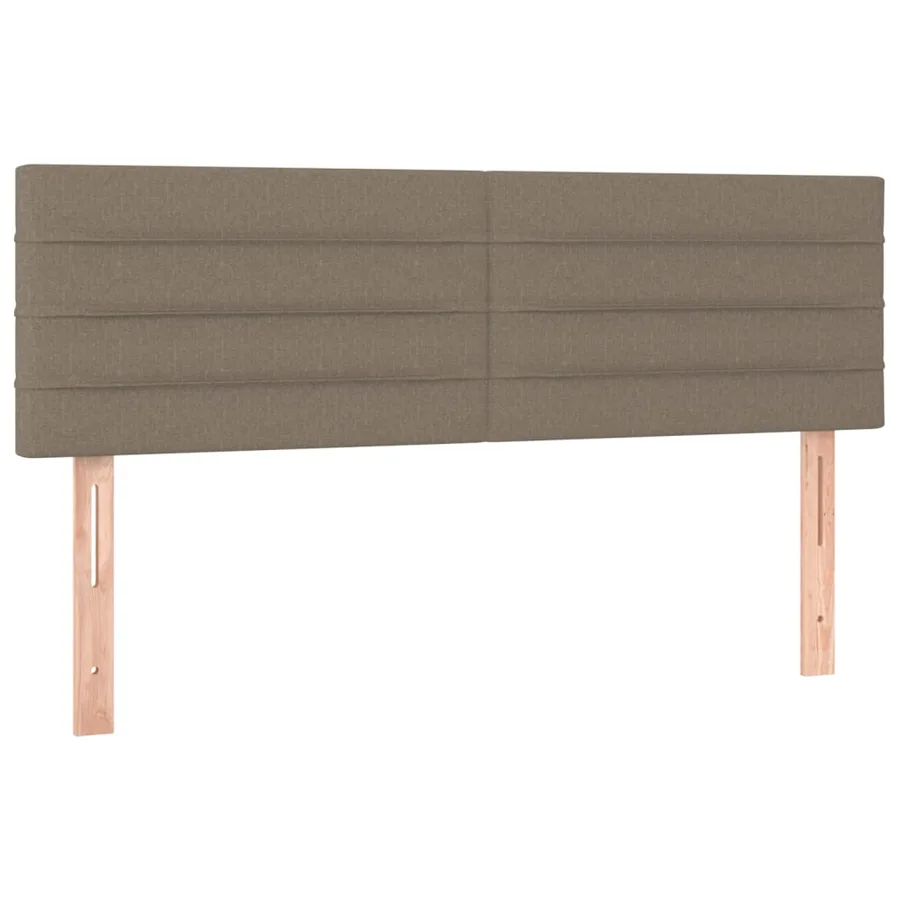 Sommier à lattes de lit avec matelas Taupe 140x200 cm Tissu - 6