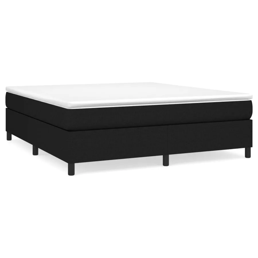 Sommier à lattes de lit avec matelas Noir 180x200 cm Tissu - 2