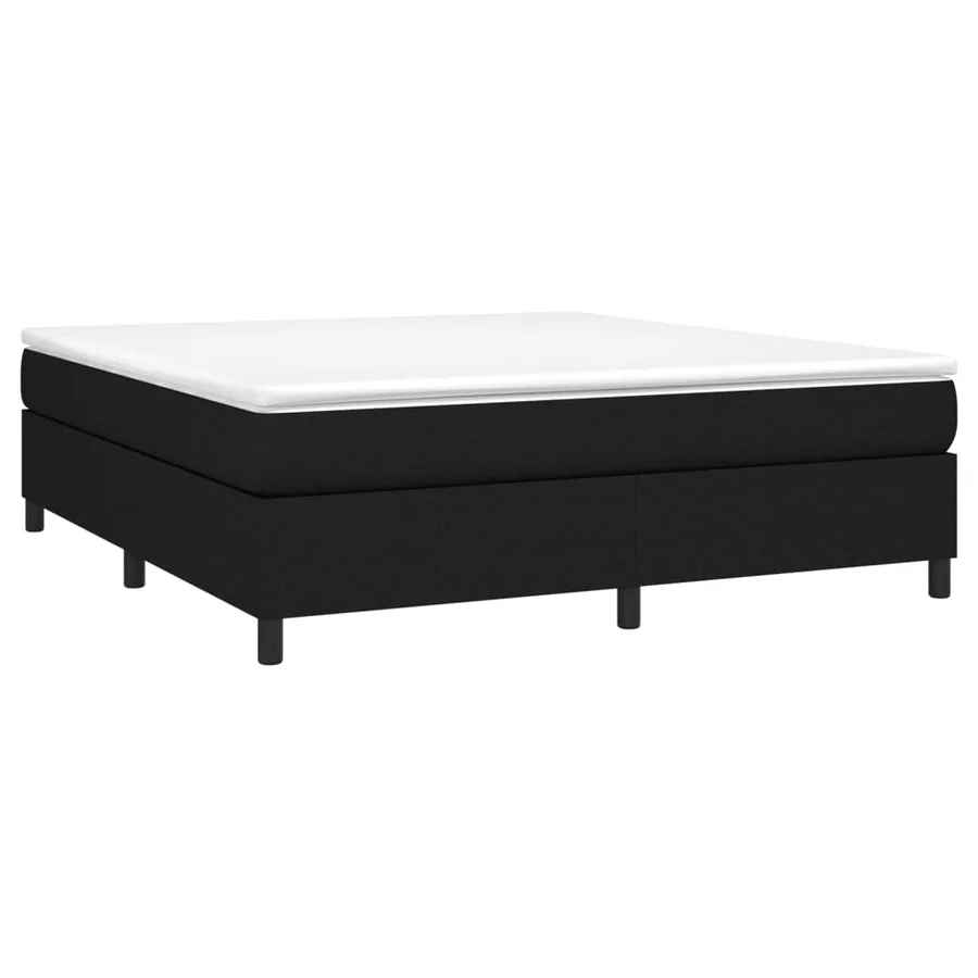 Sommier à lattes de lit avec matelas Noir 180x200 cm Tissu - 3