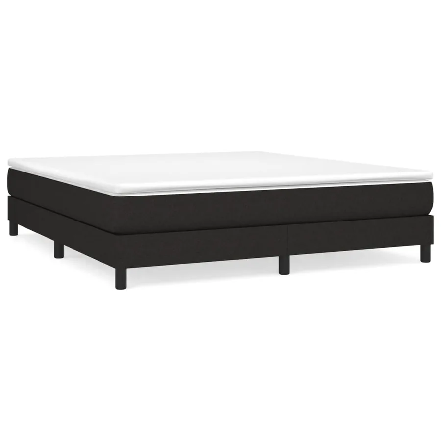 Sommier à lattes de lit avec matelas Noir 180x200 cm Tissu - 2